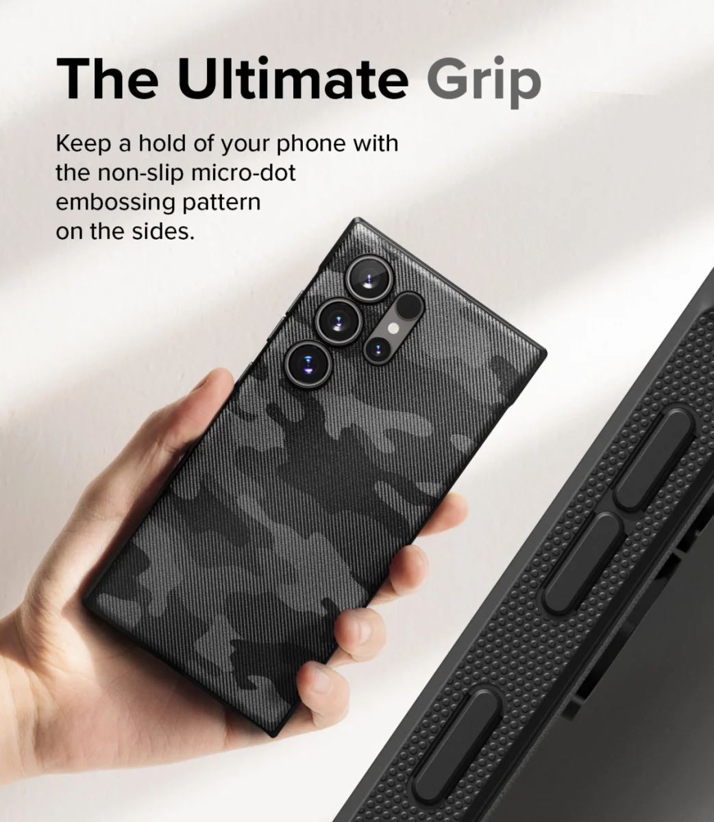 Ringke Onyx Samsung Galaxy S24 Ultra Hoesje TPU Back Cover Camo Zwart afbeelding 6