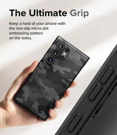 Ringke Onyx Samsung Galaxy S24 Ultra Hoesje TPU Back Cover Camo Zwart afbeelding 6