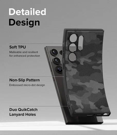 Ringke Onyx Samsung Galaxy S24 Ultra Hoesje TPU Back Cover Camo Zwart afbeelding 7