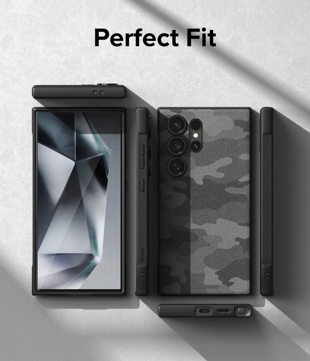Ringke Onyx Samsung Galaxy S24 Ultra Hoesje TPU Back Cover Camo Zwart afbeelding 10