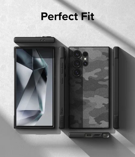Ringke Onyx Samsung Galaxy S24 Ultra Hoesje TPU Back Cover Camo Zwart afbeelding 10
