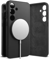 Ringke Silicone Samsung Galaxy S24 Hoesje MagSafe Back Cover Zwart afbeelding