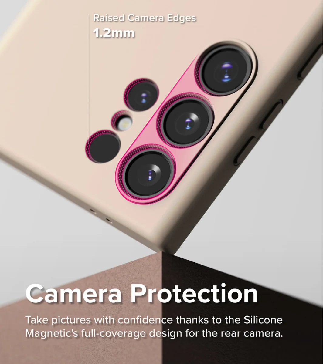 Ringke Silicone Samsung Galaxy S24 Hoesje MagSafe Back Cover Roze afbeelding 6
