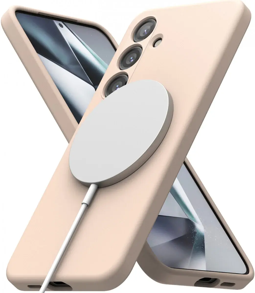 Ringke Silicone Samsung Galaxy S24 Hoesje MagSafe Back Cover Roze afbeelding 16