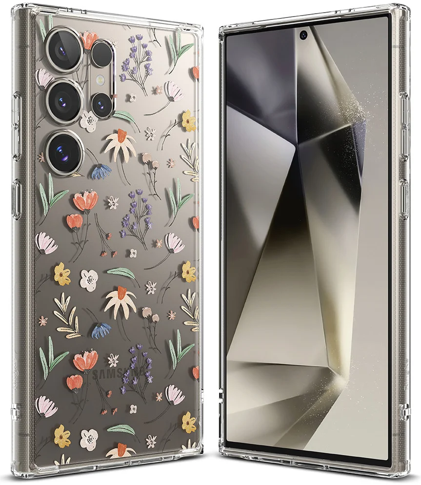 Ringke Fusion Samsung Galaxy S24 Ultra Hoesje Back Cover Dry Flowers afbeelding 2