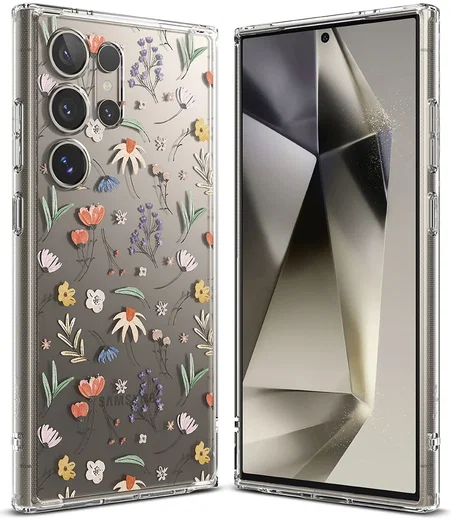 Ringke Fusion Samsung Galaxy S24 Ultra Hoesje Back Cover Dry Flowers afbeelding 2
