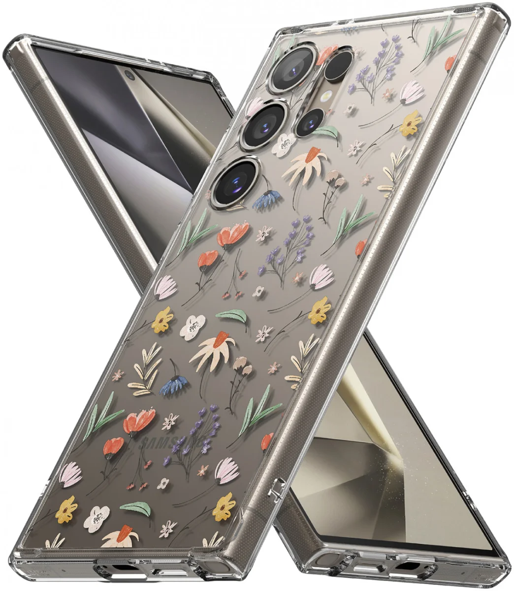 Ringke Fusion Samsung Galaxy S24 Ultra Hoesje Back Cover Dry Flowers afbeelding 14
