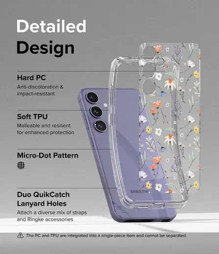 Ringke Fusion Design Samsung Galaxy S24 Hoesje Back Cover Dry Flowers afbeelding 9