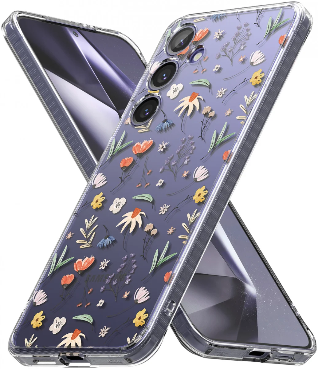 Ringke Fusion Design Samsung Galaxy S24 Hoesje Back Cover Dry Flowers afbeelding 2