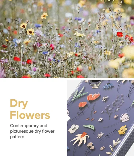 Ringke Fusion Design Samsung Galaxy S24 Hoesje Back Cover Dry Flowers afbeelding 3