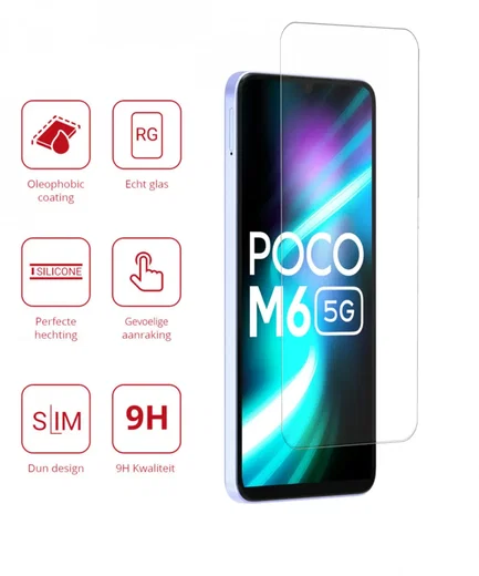 Rosso Xiaomi Redmi 13 4G / Poco M6 9H Tempered Glass Screen Protector afbeelding 2