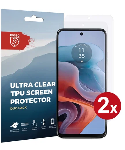 Rosso Motorola Moto G34 Screen Protector Ultra Clear Duo Pack afbeelding 1
