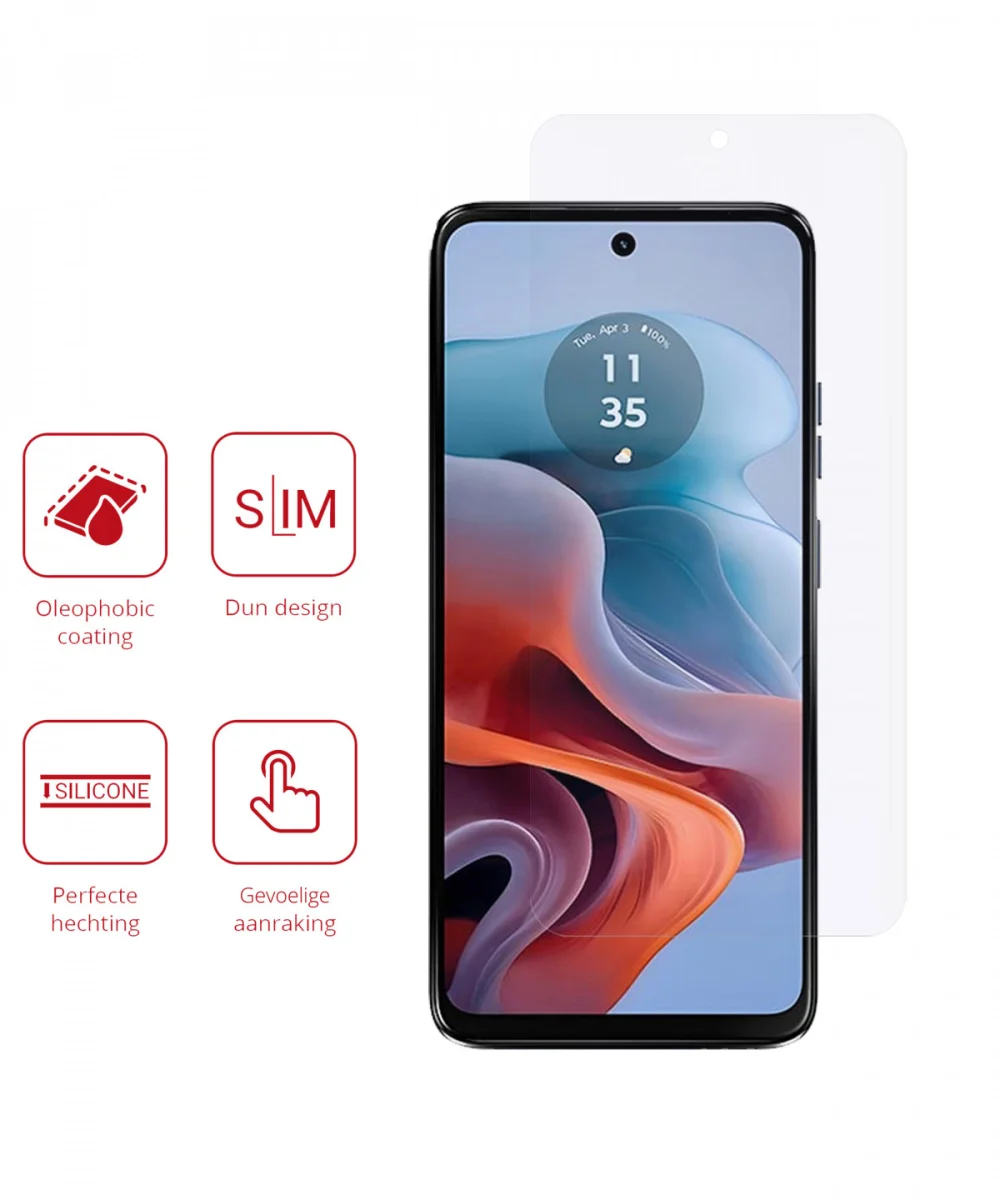 Rosso Motorola Moto G34 Screen Protector Ultra Clear Duo Pack afbeelding 2