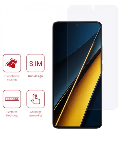 Rosso Xiaomi Poco X6 Pro Screen Protector Ultra Clear Duo Pack afbeelding 2