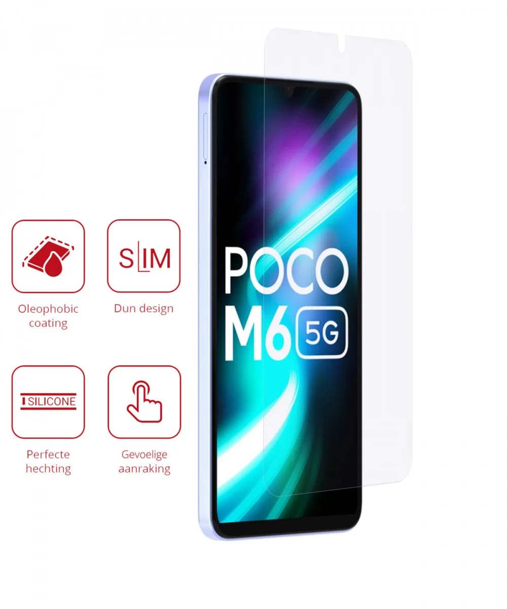 Rosso Xiaomi Redmi 13 4G / Poco M6 Screen Protector Ultra Clear Duo Pack afbeelding 2