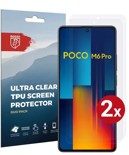 Rosso Xiaomi Poco M6 Pro 5G Screen Protector Ultra Clear Duo Pack afbeelding 1