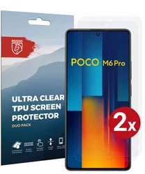 Rosso Xiaomi Poco M6 Pro 5G Screen Protector Ultra Clear Duo Pack afbeelding