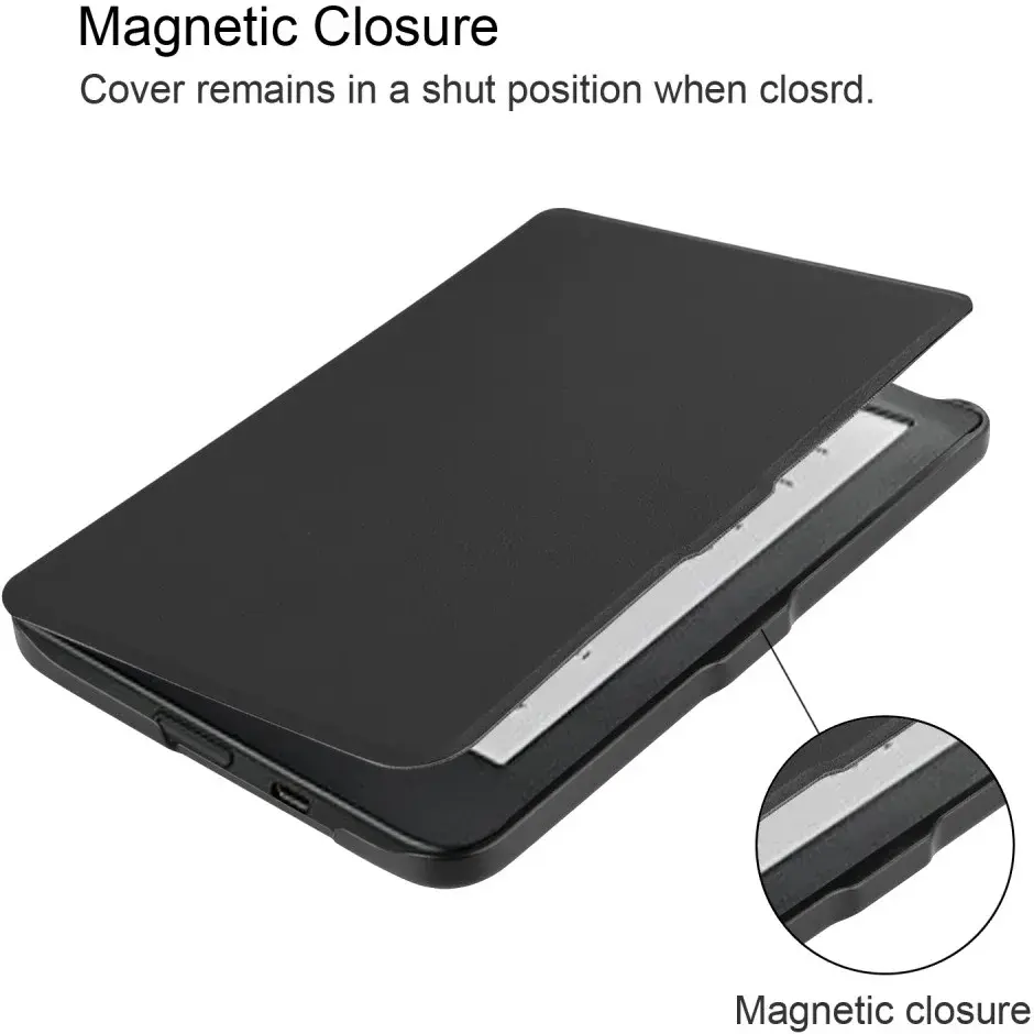 Kobo Clara HD Hoes Book Case Sleep Cover Beschermhoes Zwart afbeelding 4