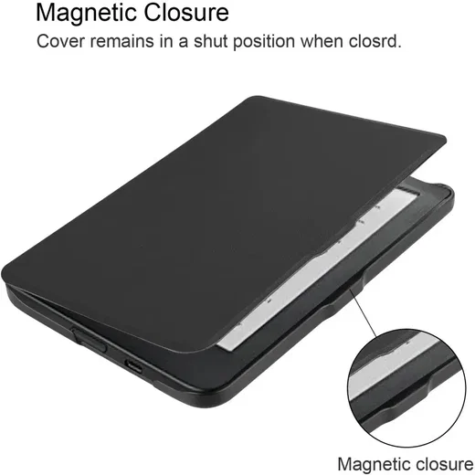 Kobo Clara HD Hoes Book Case Sleep Cover Beschermhoes Zwart afbeelding 4