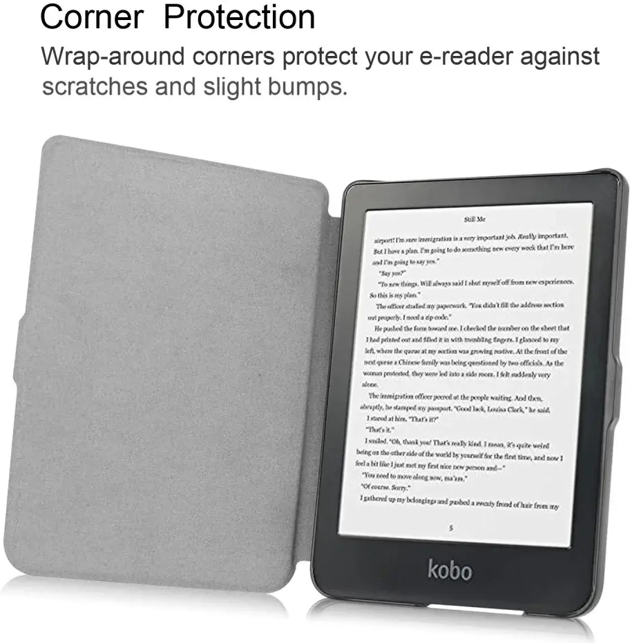Kobo Clara HD Hoes Book Case Sleep Cover Beschermhoes Zwart afbeelding 5
