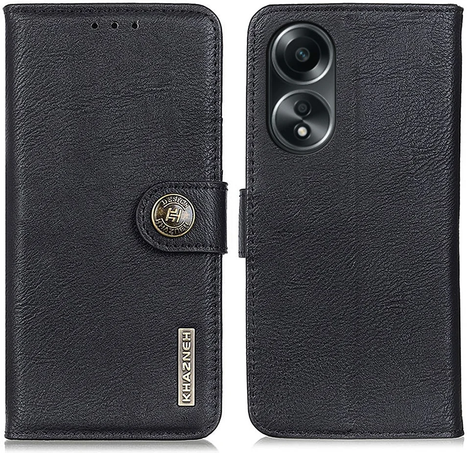 KHAZNEH Oppo A58 4G Hoesje Portemonnee Book Case Zwart afbeelding 2