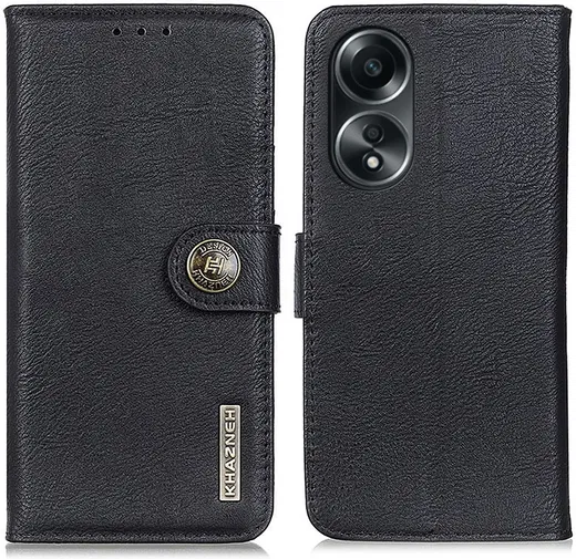 KHAZNEH Oppo A58 4G Hoesje Portemonnee Book Case Zwart afbeelding 2