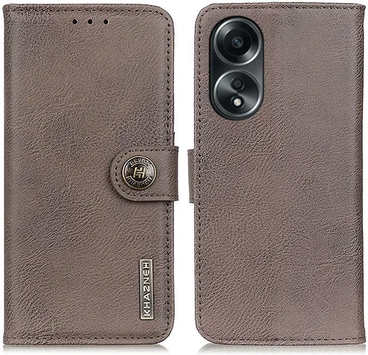 KHAZNEH Oppo A58 4G Hoesje Portemonnee Book Case Khaki afbeelding 2