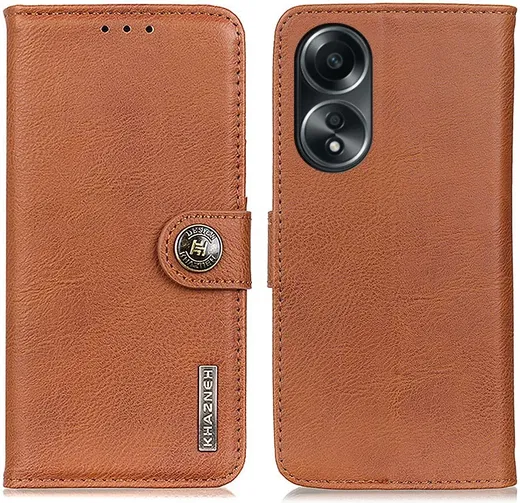 KHAZNEH Oppo A58 4G Hoesje Portemonnee Book Case Bruin afbeelding 2