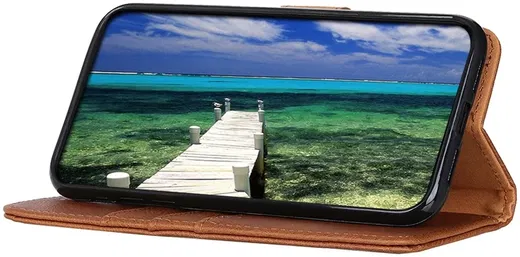 KHAZNEH Oppo A58 4G Hoesje Portemonnee Book Case Bruin afbeelding 3