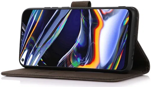 KHAZNEH Oppo A58 4G Hoesje Retro Wallet Book Case Bruin afbeelding 3