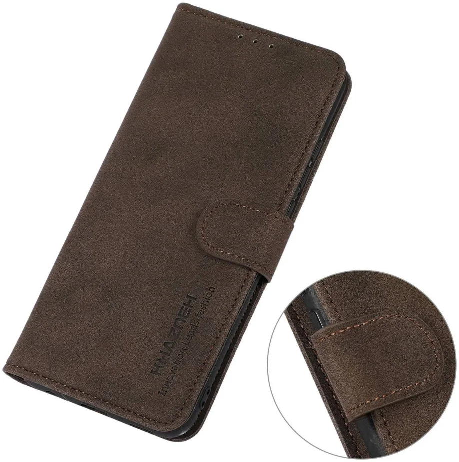 KHAZNEH Oppo A58 4G Hoesje Retro Wallet Book Case Bruin afbeelding 5
