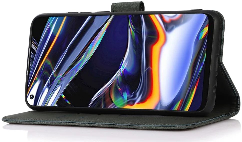 KHAZNEH Oppo A58 4G Hoesje Retro Wallet Book Case Groen afbeelding 3