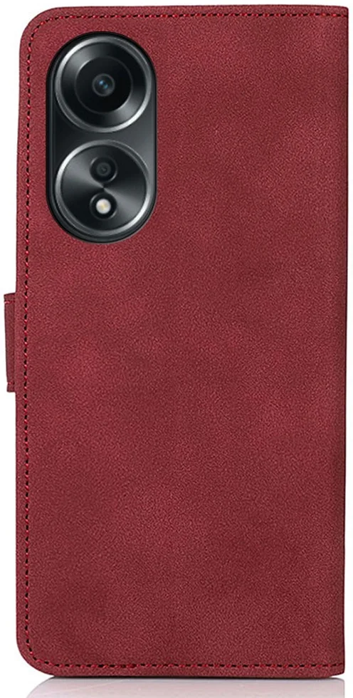 KHAZNEH Oppo A58 4G Hoesje Retro Wallet Book Case Rood afbeelding 7