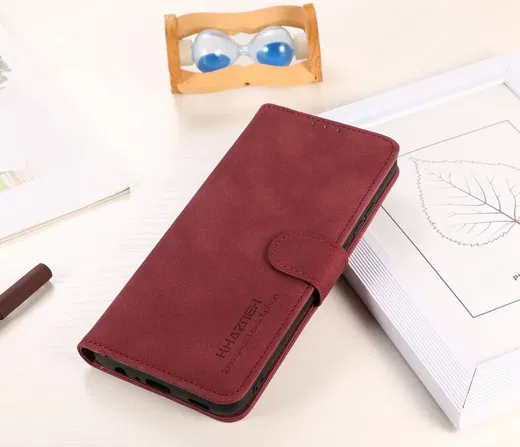 KHAZNEH Oppo A58 4G Hoesje Retro Wallet Book Case Rood afbeelding 8