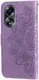 Oppo A58 4G Hoesje Bloemen Book Case met Pasjeshouder Paars afbeelding 15