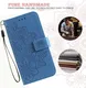 Oppo A58 4G Hoesje Bloemen Book Case met Pasjeshouder Blauw afbeelding 8