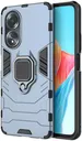 Oppo A58 4G Hoesje met Magnetische Kickstand Ring Blauw