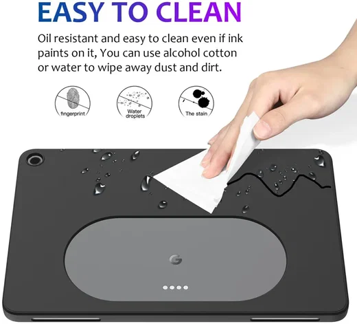 Google Pixel Tablet Hoes Siliconen Back Cover Zwart afbeelding 4