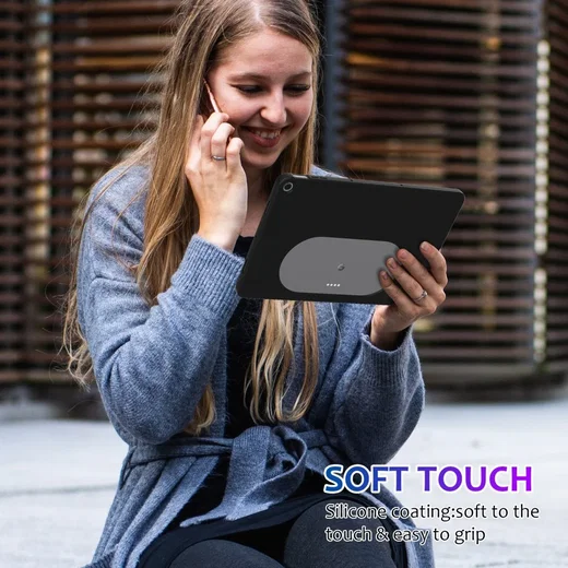 Google Pixel Tablet Hoes Siliconen Back Cover Zwart afbeelding 7