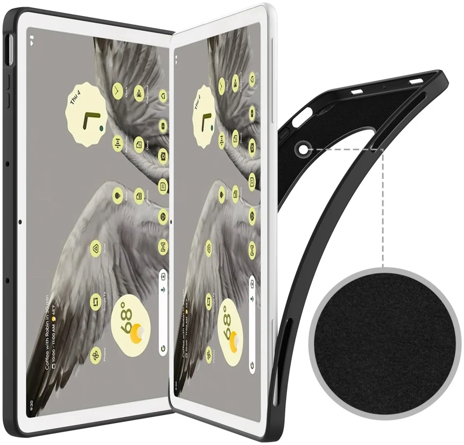 Google Pixel Tablet Hoes Siliconen Back Cover Zwart afbeelding 8