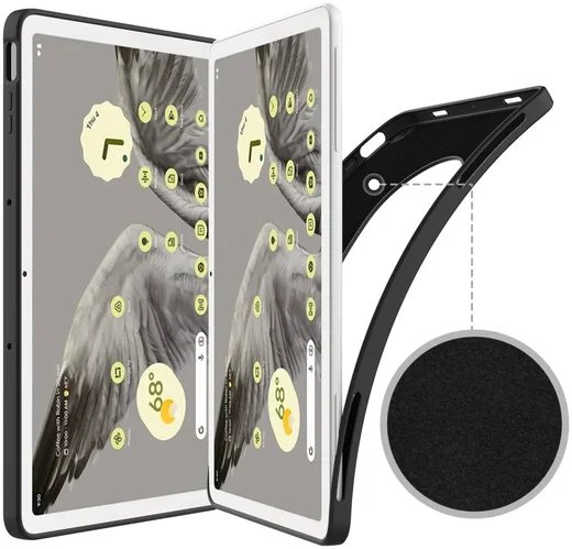 Google Pixel Tablet Hoes Siliconen Back Cover Zwart afbeelding 8