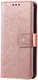 Google Pixel 8a Hoesje Mandala Book Case met Pasjeshouder Roze Goud afbeelding 5