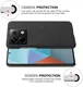 Xiaomi Redmi Note 13 Pro 5G / Poco X6 Hoesje Stoffen Back Cover Zwart afbeelding 5