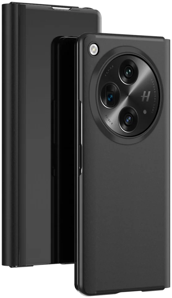 OnePlus Open / Oppo Find N3 Hoesje met Standaard Kunstleer Zwart afbeelding 2