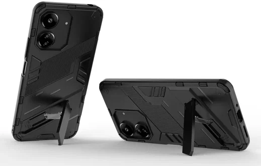 Xiaomi Redmi 13C / Poco C65 Hoesje Shockproof Kickstand Zwart afbeelding 3