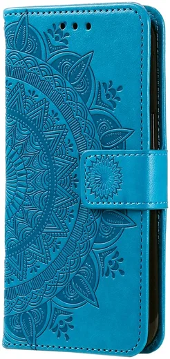 Xiaomi Redmi 13C / Poco C65 Hoesje Mandala Book Case Pasjeshouder Blauw afbeelding 6