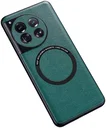 OnePlus 12 Hoesje MagSafe Kunstleer Back Cover Groen
