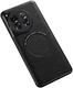 OnePlus 12 Hoesje MagSafe Kunstleer Back Cover Zwart afbeelding 1