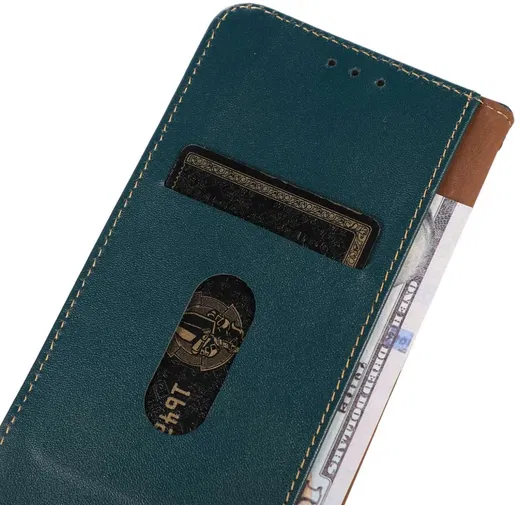 KHAZNEH Samsung Galaxy A35 Hoesje RFID Book Case Leer Groen afbeelding 6