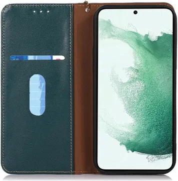 KHAZNEH Samsung Galaxy A35 Hoesje RFID Book Case Leer Groen